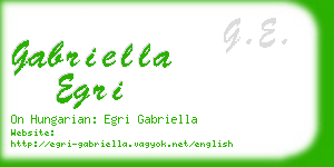 gabriella egri business card